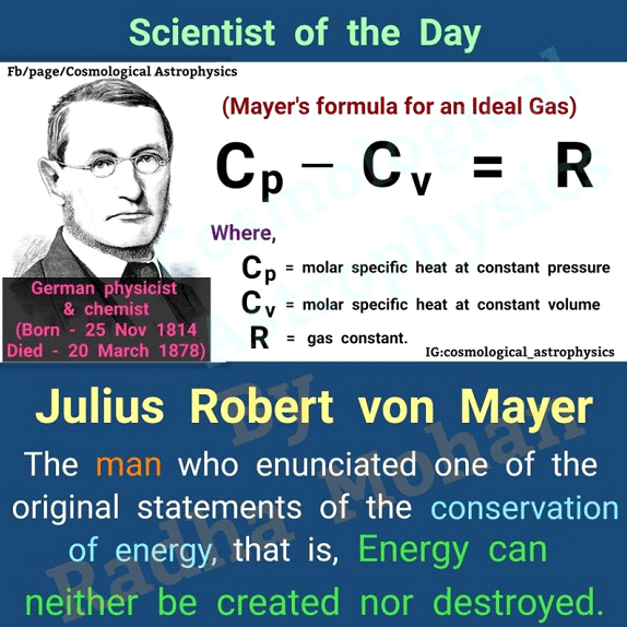 Robert von Mayer: Conservation of Energy in Thermodynamics